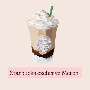Starbucks cups and Stanley’s unlisted listing for merch